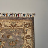 26306-Chobi Ziegler Hand-Knotted/Handmade Afghan Rug/Carpet Modern Authentic/Size: 3'1" x 2'0"/94cm x 61cm