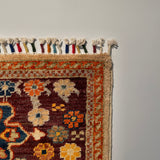 26276-Chobi Ziegler Hand-Knotted/Handmade Afghan Rug/Carpet Modern Authentic/Size: 3'1" x 2'0"/94cm x 61cm