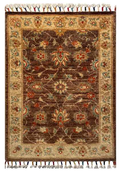 26299-Chobi Ziegler Hand-Knotted/Handmade Afghan Rug/Carpet Modern Authentic/Size: 2'8" x 1'9"/81cm x 53cm