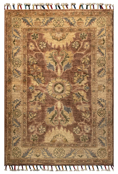 26312-Chobi Ziegler Hand-Knotted/Handmade Afghan Rug/Carpet Modern Authentic/Size: 2'9" x 1'9"/84cm x 53cm