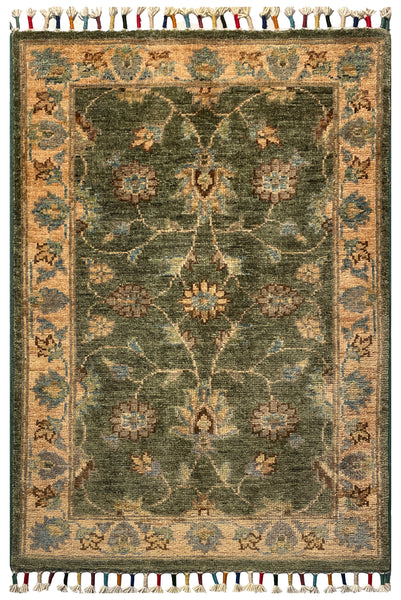 26300-Chobi Ziegler Hand-Knotted/Handmade Afghan Rug/Carpet Modern Authentic/Size: 2'9" x 2'0"/84cm x 61cm