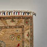 26310-Chobi Ziegler Hand-Knotted/Handmade Afghan Rug/Carpet Modern Authentic/Size: 3'0" x 1'9"/91cm x 53cm