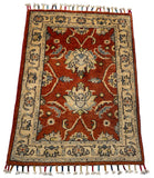26315-Chobi Ziegler Hand-Knotted/Handmade Afghan Rug/Carpet Modern Authentic/Size: 2'8" x 2'0"/81cm x 61cm