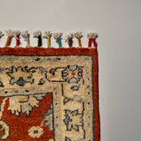 26315-Chobi Ziegler Hand-Knotted/Handmade Afghan Rug/Carpet Modern Authentic/Size: 2'8" x 2'0"/81cm x 61cm