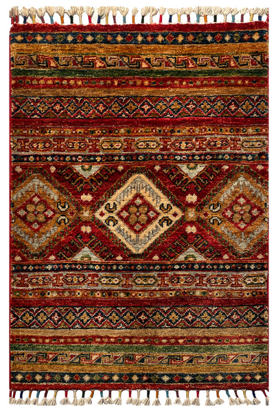 26242 - Hand-knotted Contemporary Chobi Ziegler /Modern Carpet/Rug / Size: 3'0" x 2'0"/91cm x 61cm