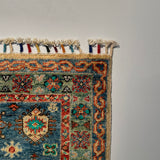 26278-Chobi Ziegler Hand-Knotted/Handmade Afghan Rug/Carpet Modern Authentic/Size: 2'7" x 2'0"/79cm x 61cm