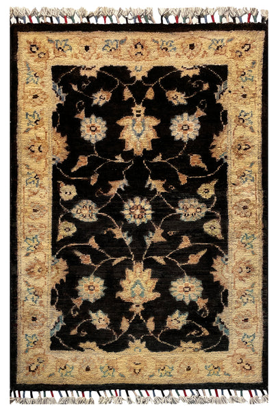 26518-Chobi Ziegler Hand-Knotted/Handmade Afghan Rug/Carpet Modern Authentic/Size: 3'1" x 2'0"/94cm x 61cm