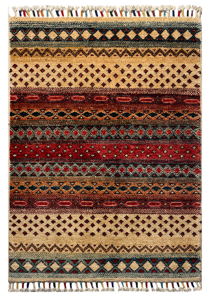 26241 - Hand-knotted Contemporary Chobi Ziegler /Modern Carpet/Rug / Size: 3'0" x 2'0"/91cm x 61cm