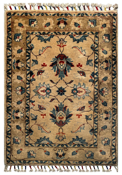26511-Chobi Ziegler Hand-Knotted/Handmade Afghan Rug/Carpet Modern Authentic/Size: 2'9" x 2'0"/84cm x 61cm