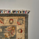 26294-Chobi Ziegler Hand-Knotted/Handmade Afghan Rug/Carpet Modern Authentic/Size: 2'9" x 2'0"/84cm x 61cm