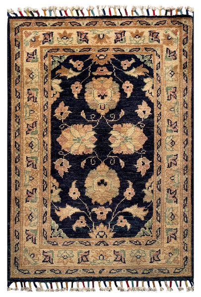 26304-Chobi Ziegler Hand-Knotted/Handmade Afghan Rug/Carpet Modern Authentic/Size: 3'1" x 2'0"/94cm x 61cm