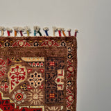 26286-Chobi Ziegler Hand-Knotted/Handmade Afghan Rug/Carpet Modern Authentic/Size: 3'0" x 2'0"/91cm x 61cm