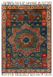 26292-Chobi Ziegler Hand-Knotted/Handmade Afghan Rug/Carpet Modern Authentic/Size: 2'8" x 1'9"/81cm x 53cm