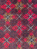 26462 - Khal Mohammad Afghan Hand-Knotted Authentic/Traditional/Rug/Size: 2'1" x 1'3"/64cm x 15cm