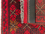 26462 - Khal Mohammad Afghan Hand-Knotted Authentic/Traditional/Rug/Size: 2'1" x 1'3"/64cm x 15cm