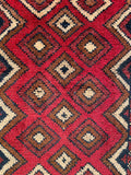 26374- Khal Mohammad Afghan Hand-Knotted Authentic/Traditional/Rug/Size: 2'0" x 1'4"/61cm x 41cm