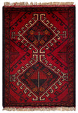26191 - Khal Mohammad Afghan Hand-Knotted Authentic/Traditional/Rug/Size: 2'1" x 1'4"/64cm x 41cm