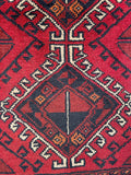 26191 - Khal Mohammad Afghan Hand-Knotted Authentic/Traditional/Rug/Size: 2'1" x 1'4"/64cm x 41cm