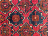 26401- Khal Mohammad Afghan Hand-Knotted Authentic/Traditional/Rug/Size: 2'0" x 1'3"/61cm x 38cm