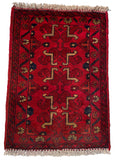 26342- Khal Mohammad Afghan Hand-Knotted Authentic/Traditional/Rug/Size: 2'0" x 1'4"/61cm x 41cm