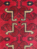 26342- Khal Mohammad Afghan Hand-Knotted Authentic/Traditional/Rug/Size: 2'0" x 1'4"/61cm x 41cm