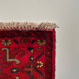 26342- Khal Mohammad Afghan Hand-Knotted Authentic/Traditional/Rug/Size: 2'0" x 1'4"/61cm x 41cm