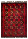 26359- Khal Mohammad Afghan Hand-Knotted Authentic/Traditional/Rug/Size: 2'0" x 1'4"/61cm x 41cm