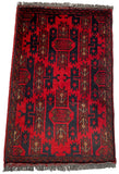 26439 - Khal Mohammad Afghan Hand-Knotted Authentic/Traditional/Rug/Size: 2'0" x 1'3"/61cm x 38cm