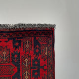 26439 - Khal Mohammad Afghan Hand-Knotted Authentic/Traditional/Rug/Size: 2'0" x 1'3"/61cm x 38cm