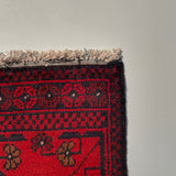 26403- Khal Mohammad Afghan Hand-Knotted Authentic/Traditional/Rug/Size: 2'0" x 1'4"/61cm x 41cm