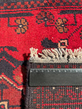 26403- Khal Mohammad Afghan Hand-Knotted Authentic/Traditional/Rug/Size: 2'0" x 1'4"/61cm x 41cm