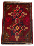 26400- Khal Mohammad Afghan Hand-Knotted Authentic/Traditional/Rug/Size: 2'0" x 1'4"/61cm x 41cm