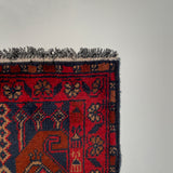 26392- Khal Mohammad Afghan Hand-Knotted Authentic/Traditional/Rug/Size: 2'0" x 1'4"/61cm x 41cm