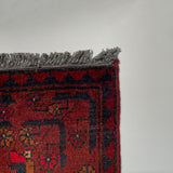 26345- Khal Mohammad Afghan Hand-Knotted Authentic/Traditional/Rug/Size: 2'0" x 1'4"/61cm x 41cm