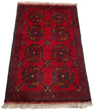 26200 - Khal Mohammad Afghan Hand-Knotted Authentic/Traditional/Rug/Size: 2'1" x 1'3"/64cm x 38cm