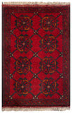 26200 - Khal Mohammad Afghan Hand-Knotted Authentic/Traditional/Rug/Size: 2'1" x 1'3"/64cm x 38cm