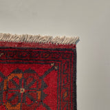 26200 - Khal Mohammad Afghan Hand-Knotted Authentic/Traditional/Rug/Size: 2'1" x 1'3"/64cm x 38cm