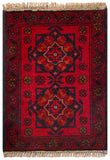 26230 - Khal Mohammad Afghan Hand-Knotted Authentic/Traditional/Rug/Size: 1'9" x 1'3"/53cm x 38cm