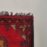 26389- Khal Mohammad Afghan Hand-Knotted Authentic/Traditional/Rug/Size: 1'9" x 1'4"/53cm x 41cm