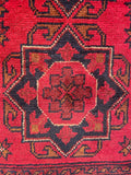 26377- Khal Mohammad Afghan Hand-Knotted Authentic/Traditional/Rug/Size: 2'1" x 1'4"/64cm x 41cm