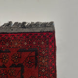 26361- Khal Mohammad Afghan Hand-Knotted Authentic/Traditional/Rug/Size: 2'0" x 1'4"/61cm x 41cm