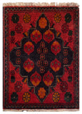26445 - Khal Mohammad Afghan Hand-Knotted Authentic/Traditional/Rug/Size: 2'0" x 1'4"/61cm x 41cm