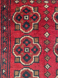 26369- Khal Mohammad Afghan Hand-Knotted Authentic/Traditional/Rug/Size: 2'0" x 1'3"/61cm x 38cm