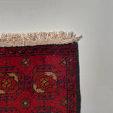 26356- Khal Mohammad Afghan Hand-Knotted Authentic/Traditional/Rug/Size: 2'0" x 1'4"/61cm x 41cm