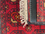 26356- Khal Mohammad Afghan Hand-Knotted Authentic/Traditional/Rug/Size: 2'0" x 1'4"/61cm x 41cm
