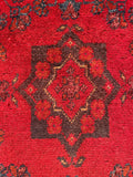 26339- Khal Mohammad Afghan Hand-Knotted Authentic/Traditional/Rug/Size: 2'0" x 1'4"/61cm x 41cm