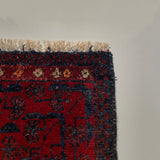 26339- Khal Mohammad Afghan Hand-Knotted Authentic/Traditional/Rug/Size: 2'0" x 1'4"/61cm x 41cm