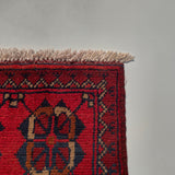 26355- Khal Mohammad Afghan Hand-Knotted Authentic/Traditional/Rug/Size: 1'8" x 1'3"/51cm x 38cm