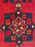 26348- Khal Mohammad Afghan Hand-Knotted Authentic/Traditional/Rug/Size: 1'9" x 1'4"/53cm x 41cm