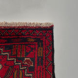 26395- Khal Mohammad Afghan Hand-Knotted Authentic/Traditional/Rug/Size: 1'9" x 1'3"/53cm x 38cm